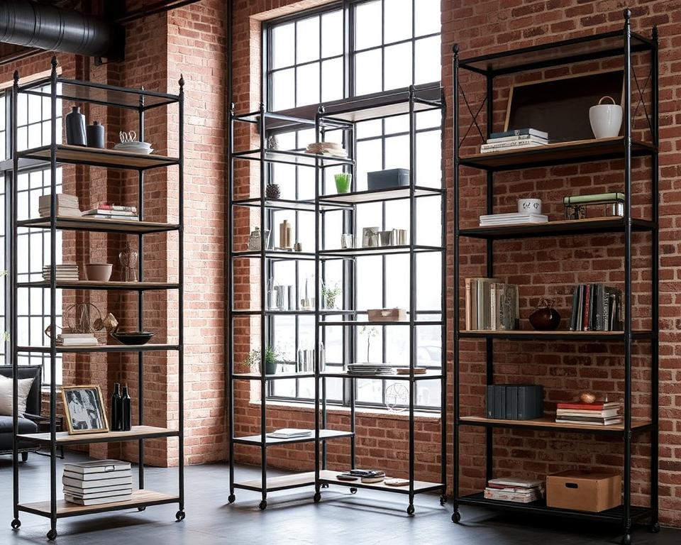 industrielle Regale aus Metall