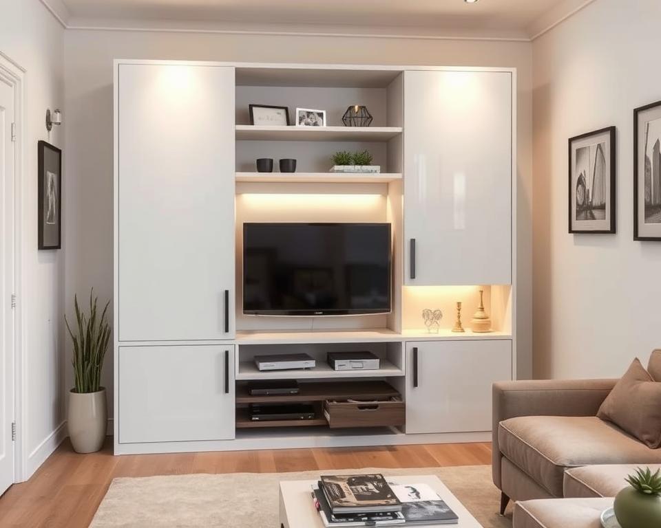 platzsparende Medienschränke