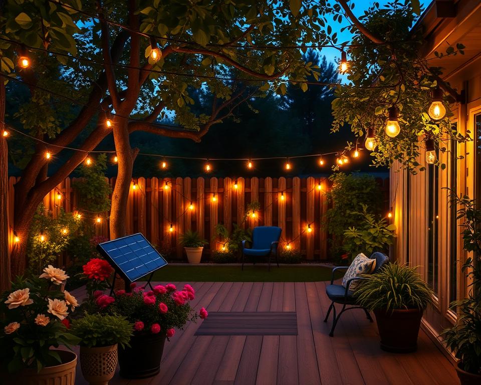 Outdoor-Lichterketten mit Solarbetrieb für umweltbewusstes Wohnen
