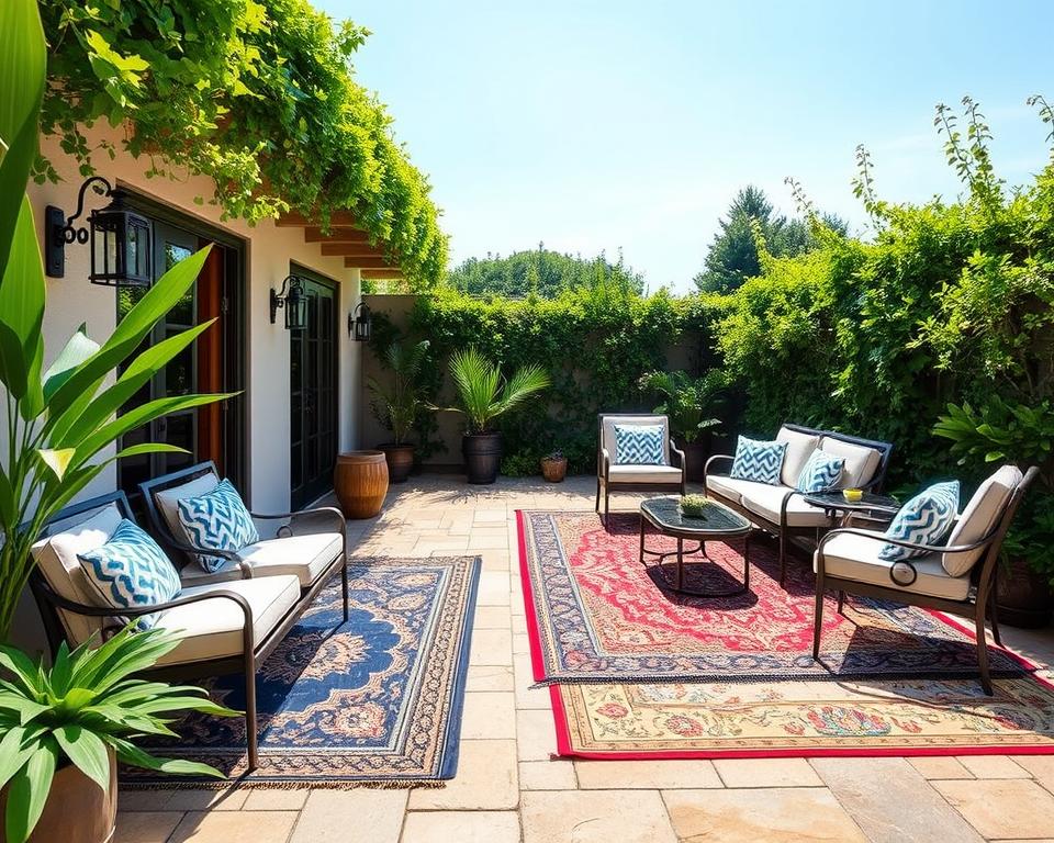 Outdoor-Teppiche aus robustem Material für Terrassen