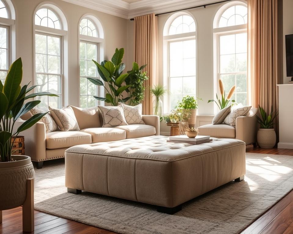 Polsterhocker mit ergonomischem Komfort für Wohnzimmer