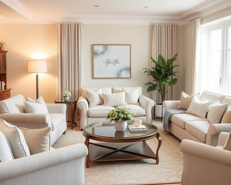 Polstermöbel in hellen Farben für ein einladendes Ambiente