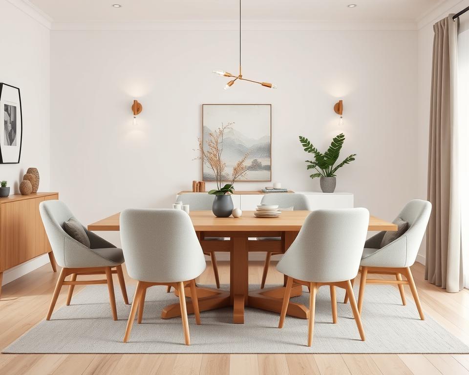 Polsterstühle im skandinavischen Stil für moderne Esszimmer