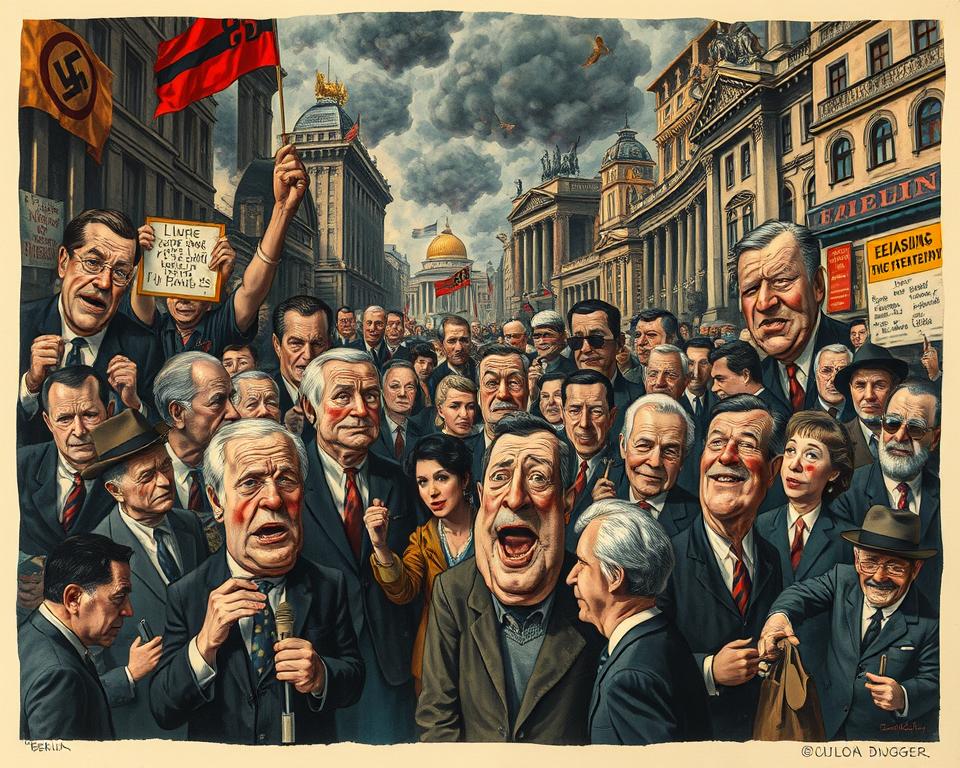 Satire und Gesellschaftskritik in den Zeichnungen von George Grosz