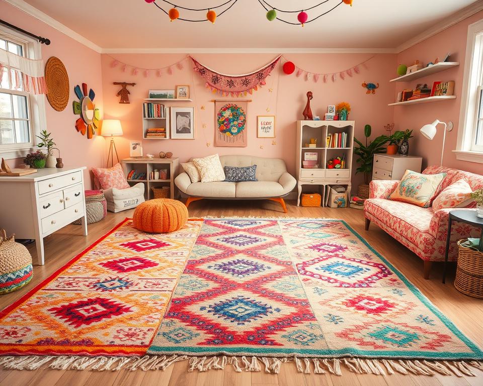 Teppiche im Boho-Stil für lebendige Kinderzimmer