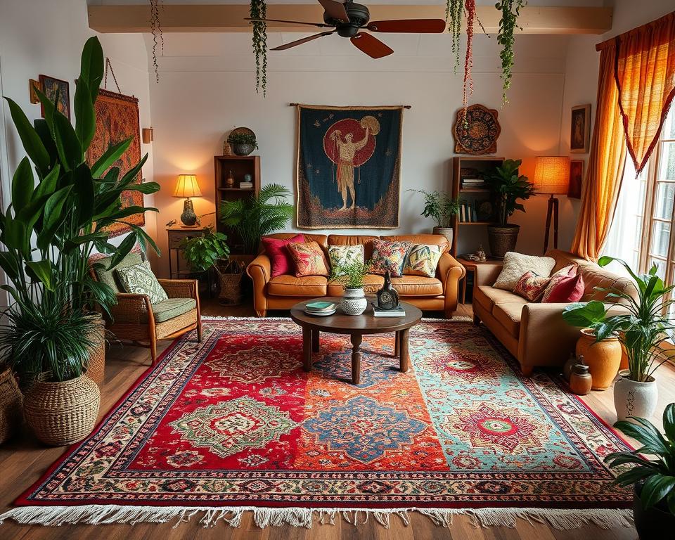Teppiche im Ethno-Design für kreative Wohnbereiche