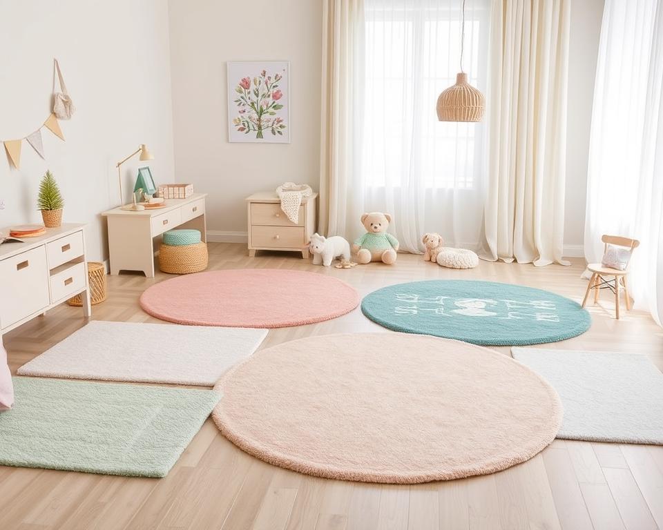 Teppiche in Pastelltönen für ruhige Kinderzimmer
