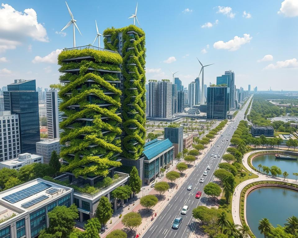 Umweltfreundliche Städte Technologie