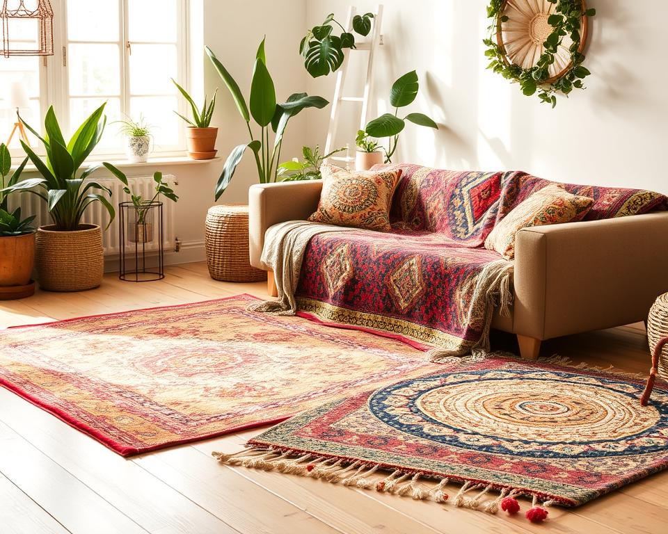 nachhaltige Teppiche im Boho-Stil