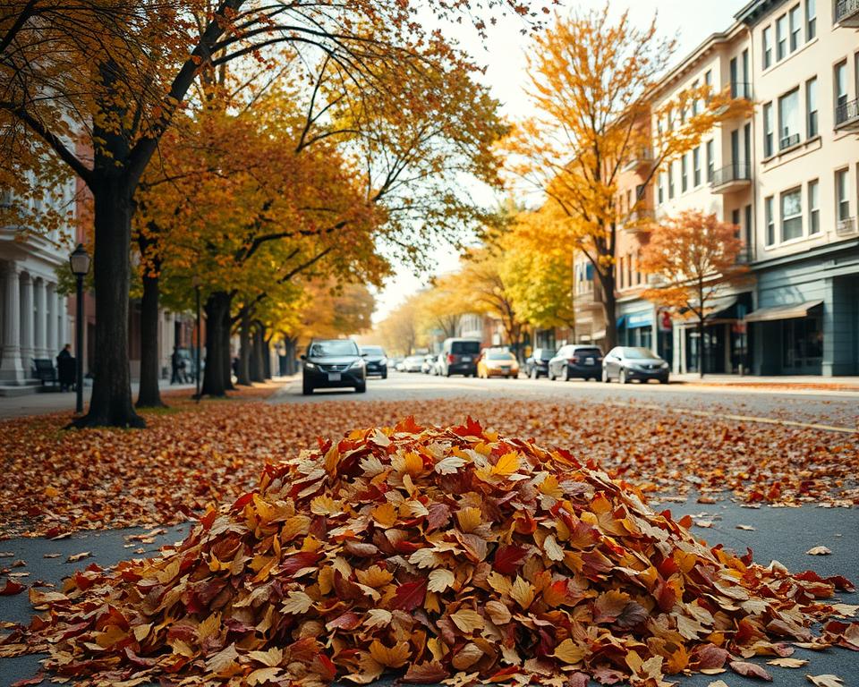 Wann beginnt die Laubentsorgung in der Stadt?