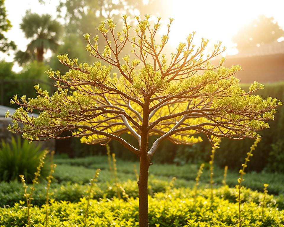 Rolle freistehender Spalierbaum