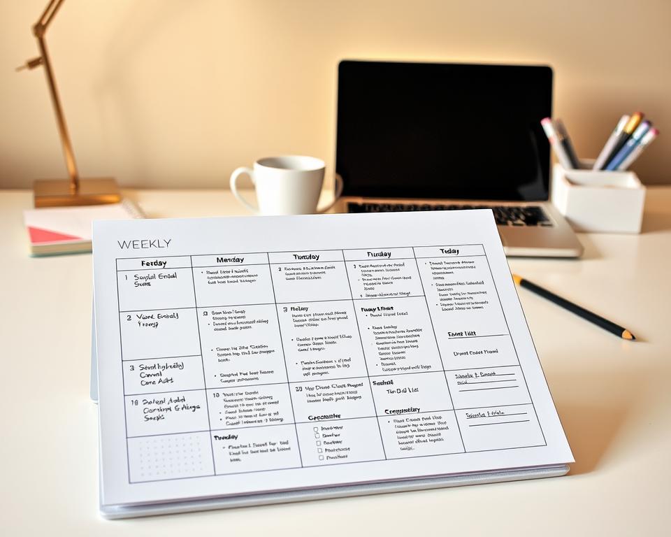 Wie sieht ein effizienter Wochenplan aus?