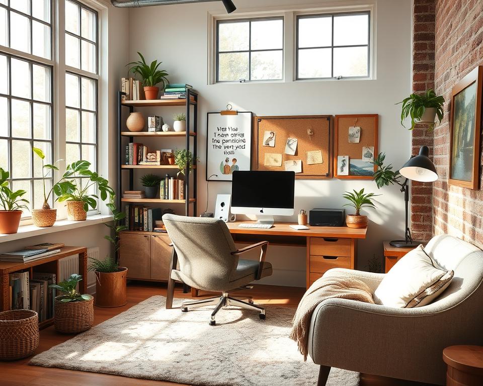 Was sind kreative Ideen für Arbeitszimmer-Deko?