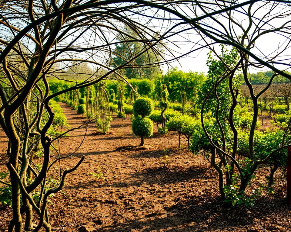 Obstbaum Spalier und Zierbaum Spalier im Garten