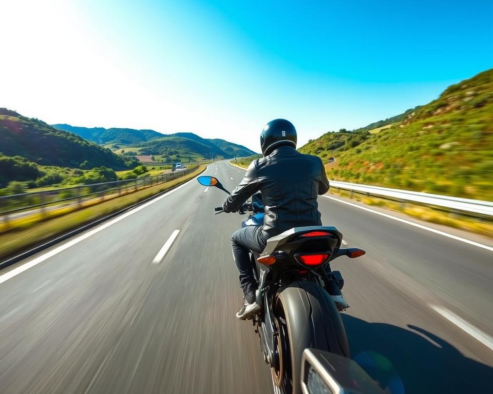 Wie reist man mit dem Motorrad auf der Autobahn?