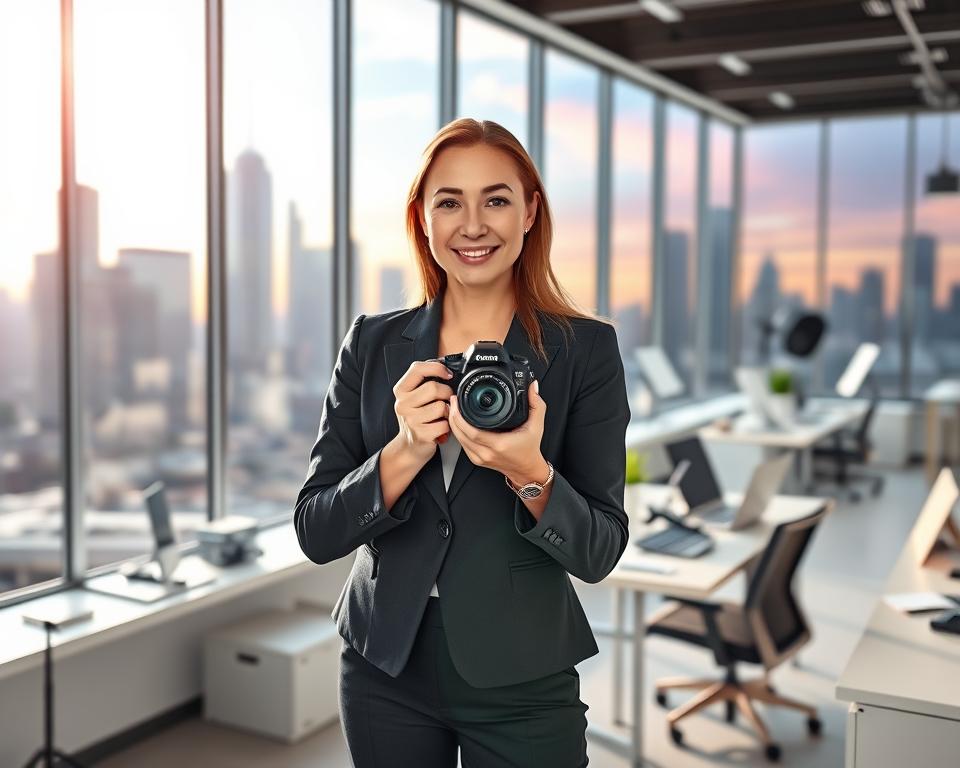 Arbeitgeberfotograf in Aktion