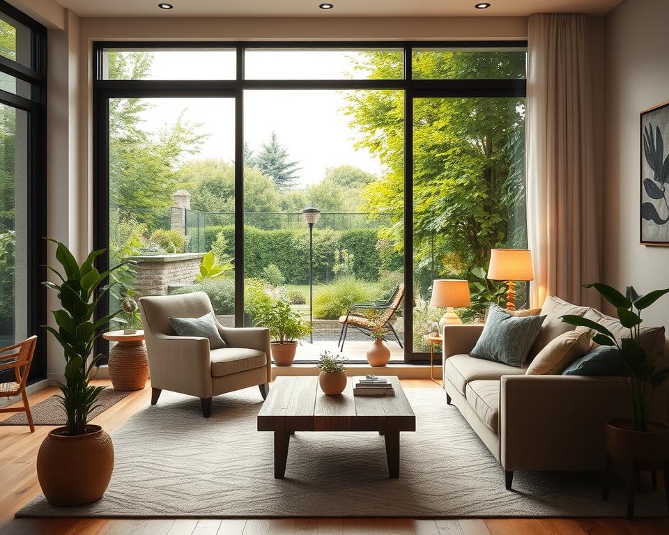 Gartenblick optimal ins Wohnzimmer integrieren