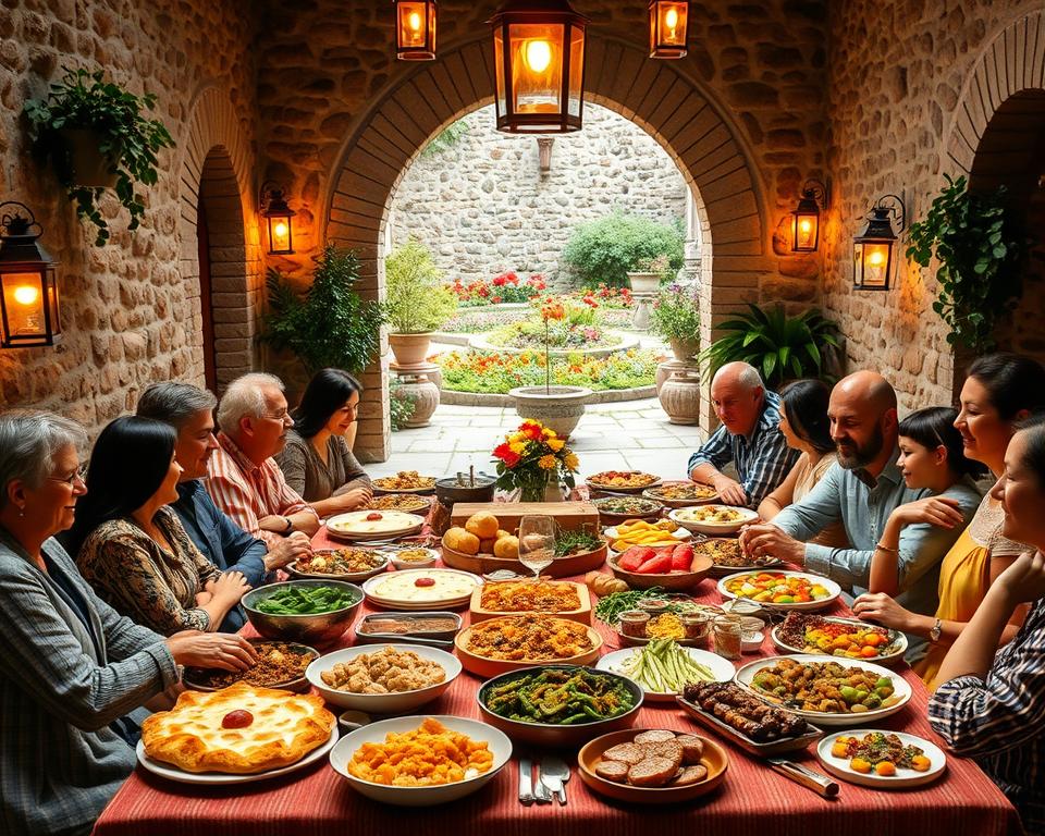 Was serviert man in Georgien bei Familienfesten?