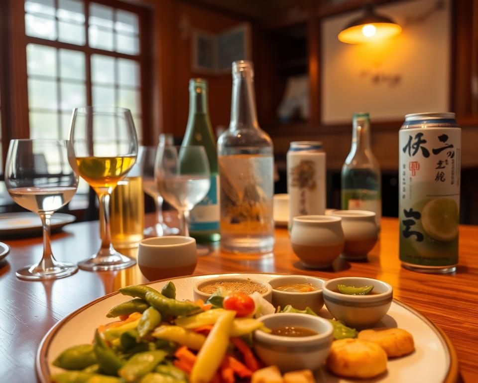 Was trinkt man in Japan zu einem leichten Essen?