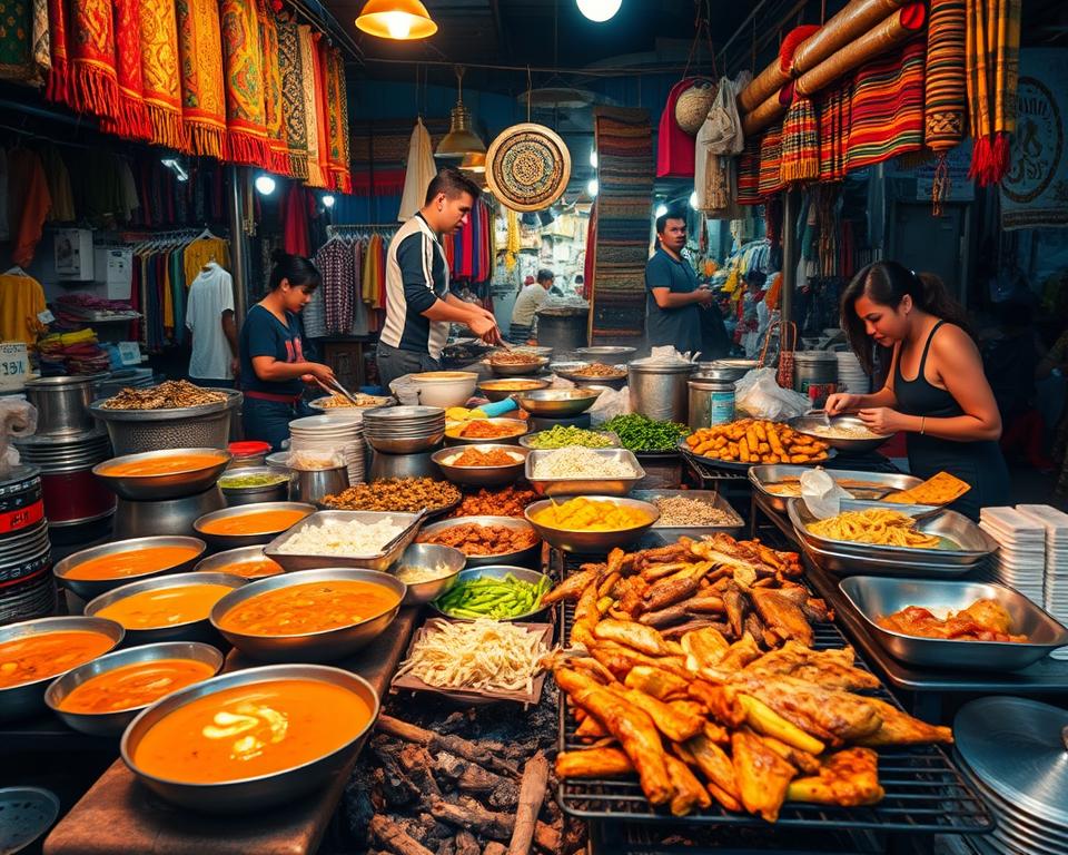 Welche Speisen findet man auf Märkten in Bangkok?