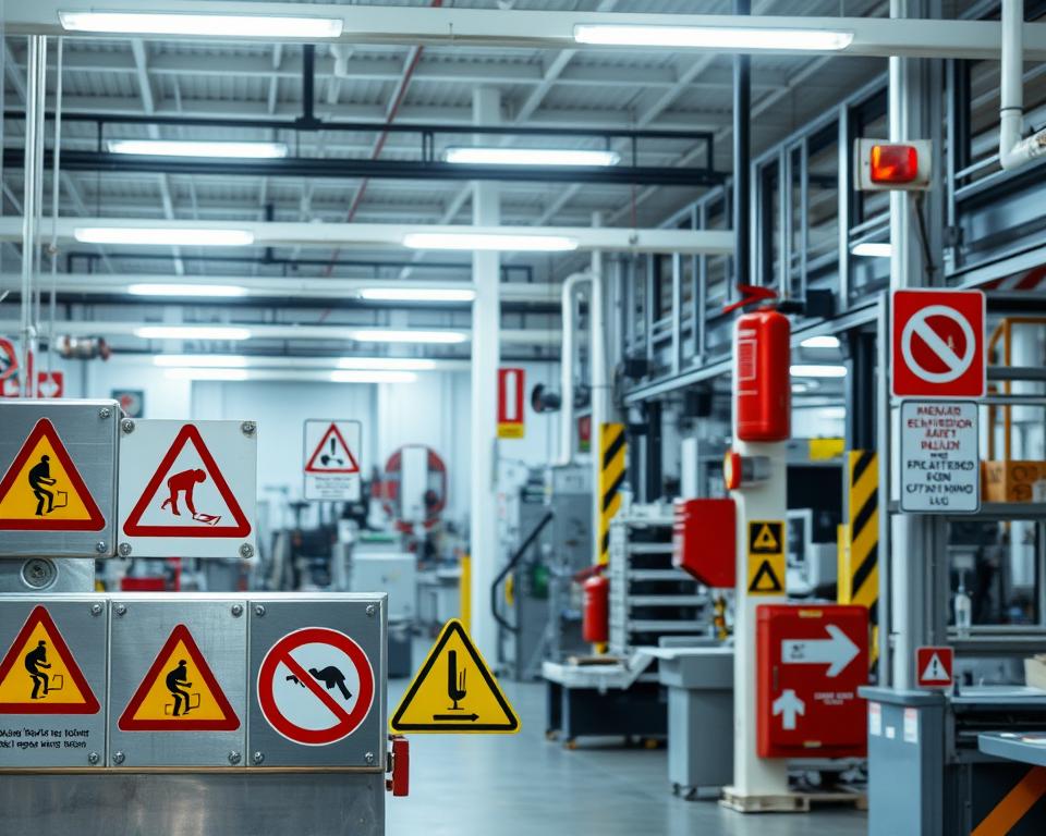 Was ist der Sinn von Sicherheitskennzeichnungen in Betrieben?