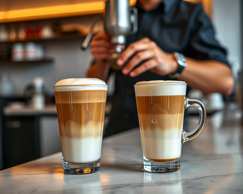 Was ist der Unterschied zwischen Cappuccino und Latte Macchiato?