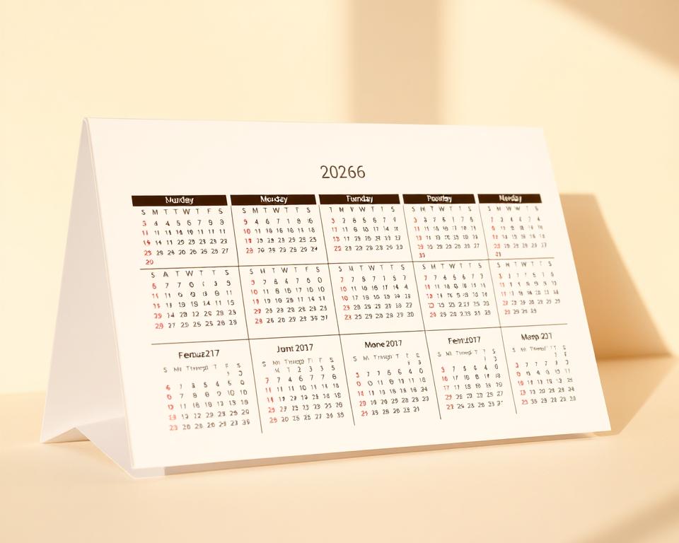 Wie drucke ich einen Kalender 2026 im A4-Format?