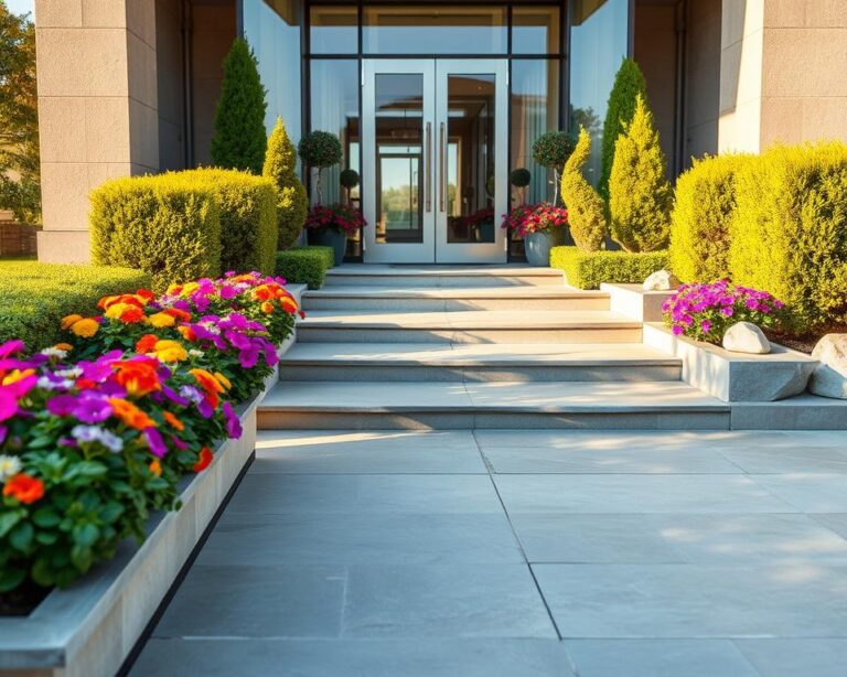Was bietet Außenflächenpflege für Eingangsbereiche idealerweise?