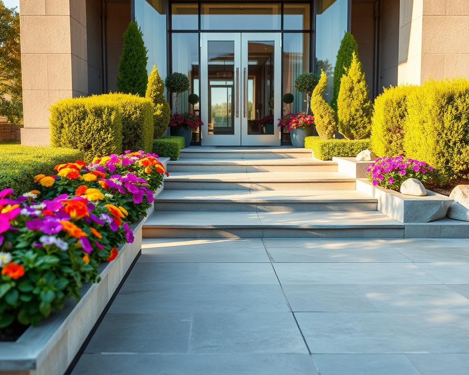 Was bietet Außenflächenpflege für Eingangsbereiche idealerweise?