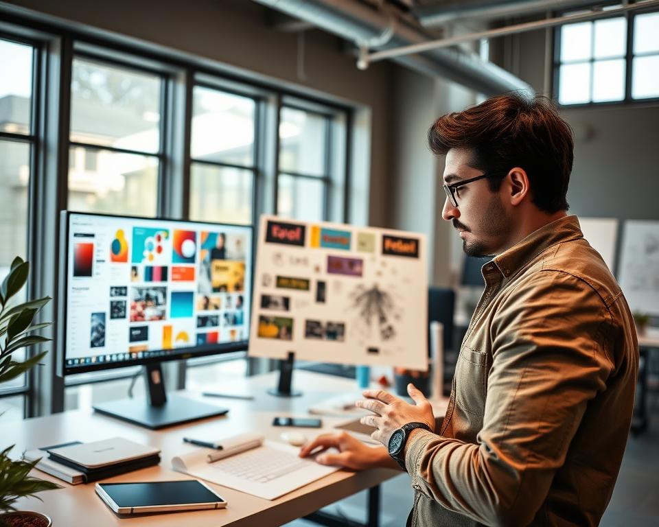 Womit schafft ein Mediendesigner starke visuelle Identität?