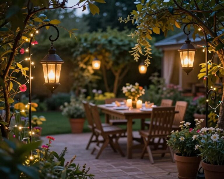 Was sind Ideen für eine gemütliche Gartenbeleuchtung?