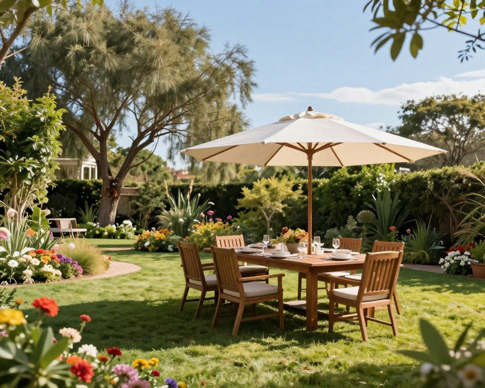 Was sind Vorteile eines großen Gartentisches im Freien?