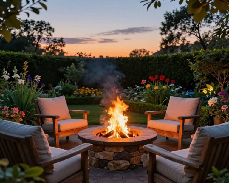 Wie integriert man eine Feuerstelle im Garten?