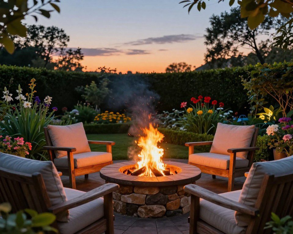 Wie integriert man eine Feuerstelle im Garten?