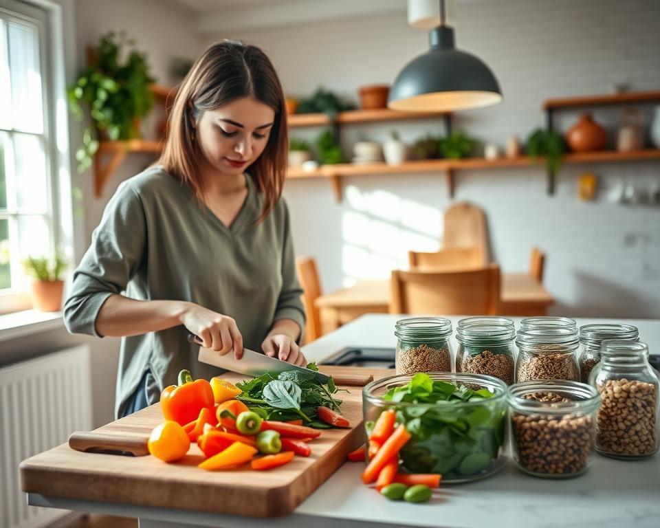 gesunde Mahlzeiten vorbereiten